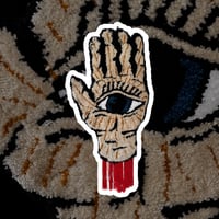 Image 2 of Palmistry hand wall hanger with fringe 