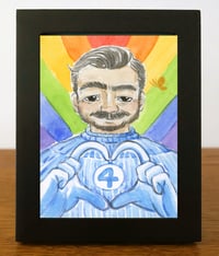 'Pedro Pascal- Fantastic Love' Framed Original Painting