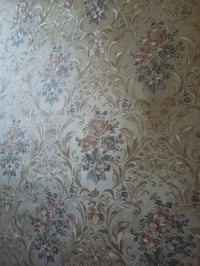 Image 5 of 1980s Vintage Kingfisher Wallpaper Rolls - Floral Damask Dark Gothic Victoriana Gold - (Set of 3)