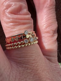 14k Gold & diamond stacking rings