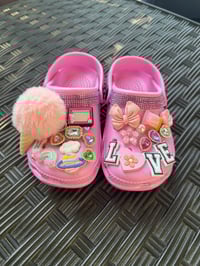 Image 1 of TeaCup Clogs (Pink Love) Kids size: 13