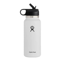 Image 1 of Hydro Flask™️ Wide Mouth with Flex Straw Cap 32 oz, 40 oz | White