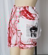 Image 1 of angel autopsy distressed bloomers (white x red)