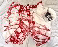 Image 4 of angel autopsy distressed bloomers (white x red)