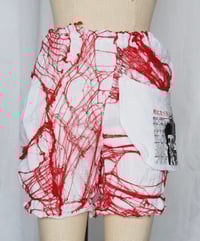 Image 2 of angel autopsy distressed bloomers (white x red)