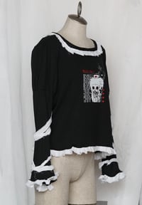 Image 2 of angel autopsy nurse girl cutsew (black x white) (plus size)