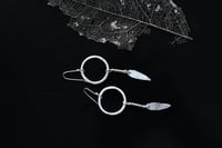 Image 2 of Silver Leaf Dangle Earrings