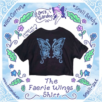 Image of The Faerie Wings Shirt 🦋 Super Comfy Ren Faire Fairycore Shirt