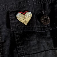 Image 4 of Skeleton Grabbing A Booty In Fishnet Stockings Enamel Pin