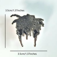 Image 2 of Dark Throne Band Logo Rhodium Plated Enamel Pin