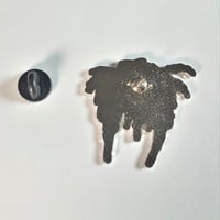 Image 3 of Dark Throne Band Logo Rhodium Plated Enamel Pin