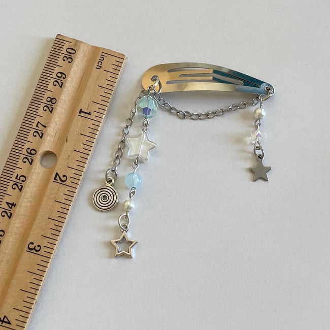 'swirl & star' hair clip