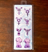 Image 1 of trans pride sticker sheet