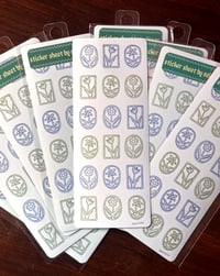 Image 1 of floral sticker sheet