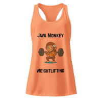 Image 4 of Java Monkey Weightlifting - Ladies Tank
