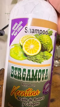Image 4 of 1 SHAMPOO DE BERGAMOTA REFORZADO CON KERATINA ACEITE DE ROMERO Y COLAGENO