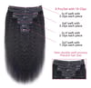 Kinky Straight Clip In Hair Extensions Real Human