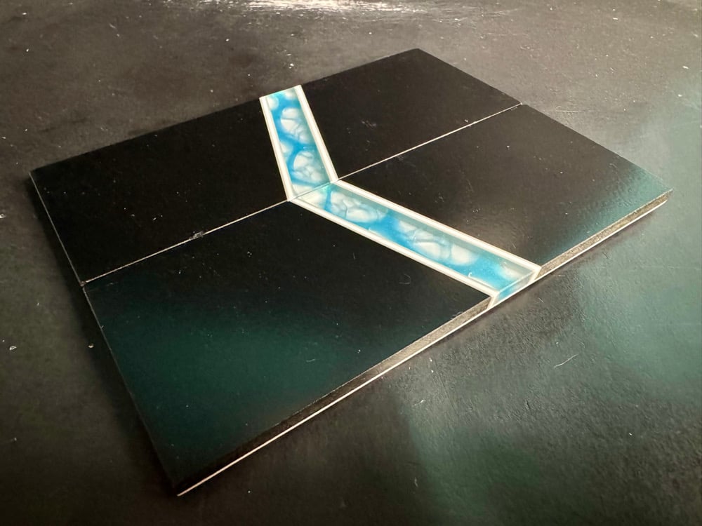 Image of Paper Micarta & @Kaoticartworks Resin Segmented Knife Scales