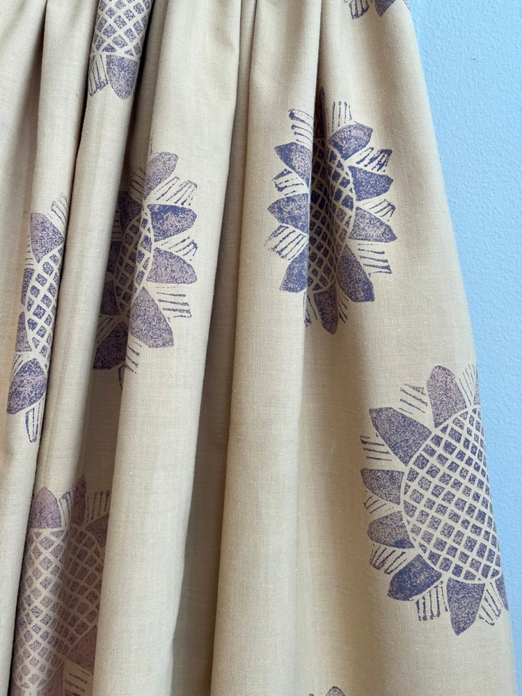 Image of Beige with purple print skirt (xs-xxl)