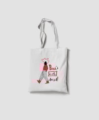 Image 2 of "Punk's not dead!" tote bag - kakas - fehér / kék