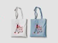 Image 1 of "Punk's not dead!" tote bag - kakas - fehér / kék