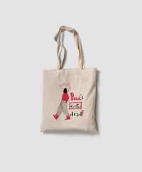Image 2 of "Punk's not dead!" tote bag - kakas - natúr / sárga