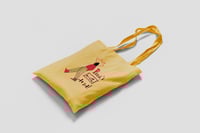 Image 5 of "Punk's not dead!" tote bag - kakas - natúr / sárga