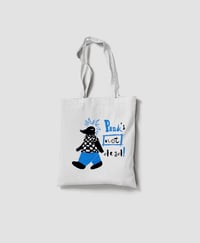 Image 1 of "Punk's not dead!" tote bag - süni - fehér