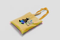 Image 5 of "Punk's not dead!" tote bag - süni - natúr / sárga