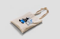 Image 3 of "Punk's not dead!" tote bag - süni - natúr / sárga