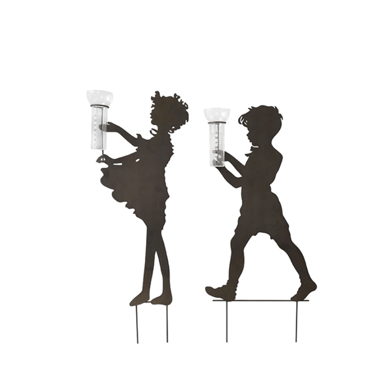 Image of Boy and Girl Rain Gauge