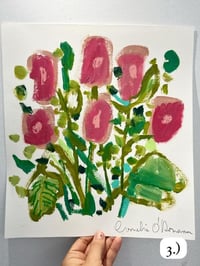 Image 3 of floral oil on paper 