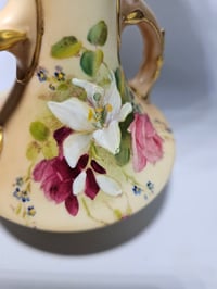 Image 12 of Royal Worcester Pair Trumpet Shaped Vases
