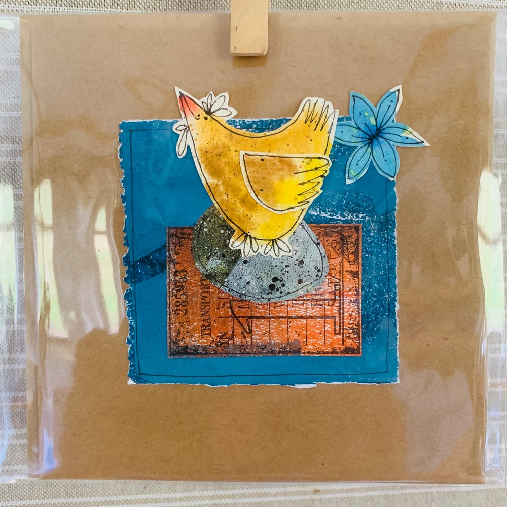 Image of 4 Hand Painted Cards #B3