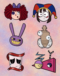Image 1 of The Amazing Digital Circus - Vinyl Stickers