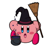 Nintendo - "Witch Kirby" - Vinyl Sticker