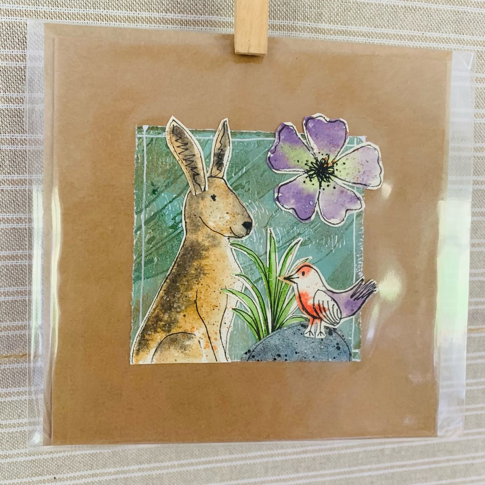 Image of 4 Hand Painted Cards #B5