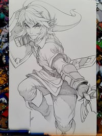 LINK/ZELDA ORIGINAL ART SIGNED