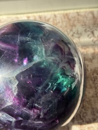 Image 8 of XXL 20LB RAINBOW FLUORITE SPHERE -CHINA- B