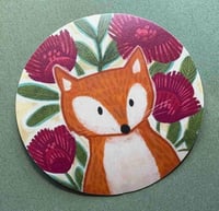 Image 1 of Floral Fox Vinyl Sticker, 3-inch