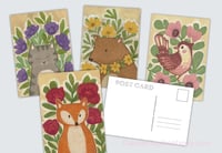 Image 1 of Autumn Animals Postcard Set