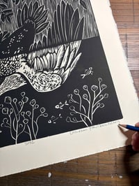 Image 5 of Kingfisher Linocut Block Print