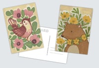 Image 3 of Autumn Animals Postcard Set