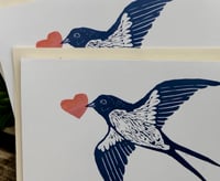 Image 4 of Cute Swallow I Love You Cards