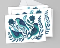 Image 1 of Folk Art Bird Greeting Cards
