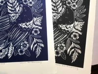 Image 4 of Magpie Linocut Block Print