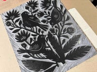 Image 5 of Garden Birds Linocut Print