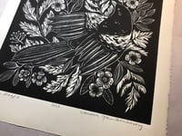 Image 6 of Magpie Linocut Block Print