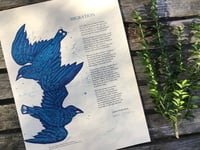 Image 1 of "Migration" Letterpress Art Print with Birds