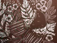 Image 7 of Magpie Linocut Block Print